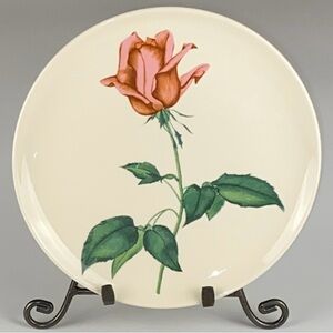 Vintage Harmony House Betsy Rose Dinner Plate 10.5” Pink Long Stem Rose
